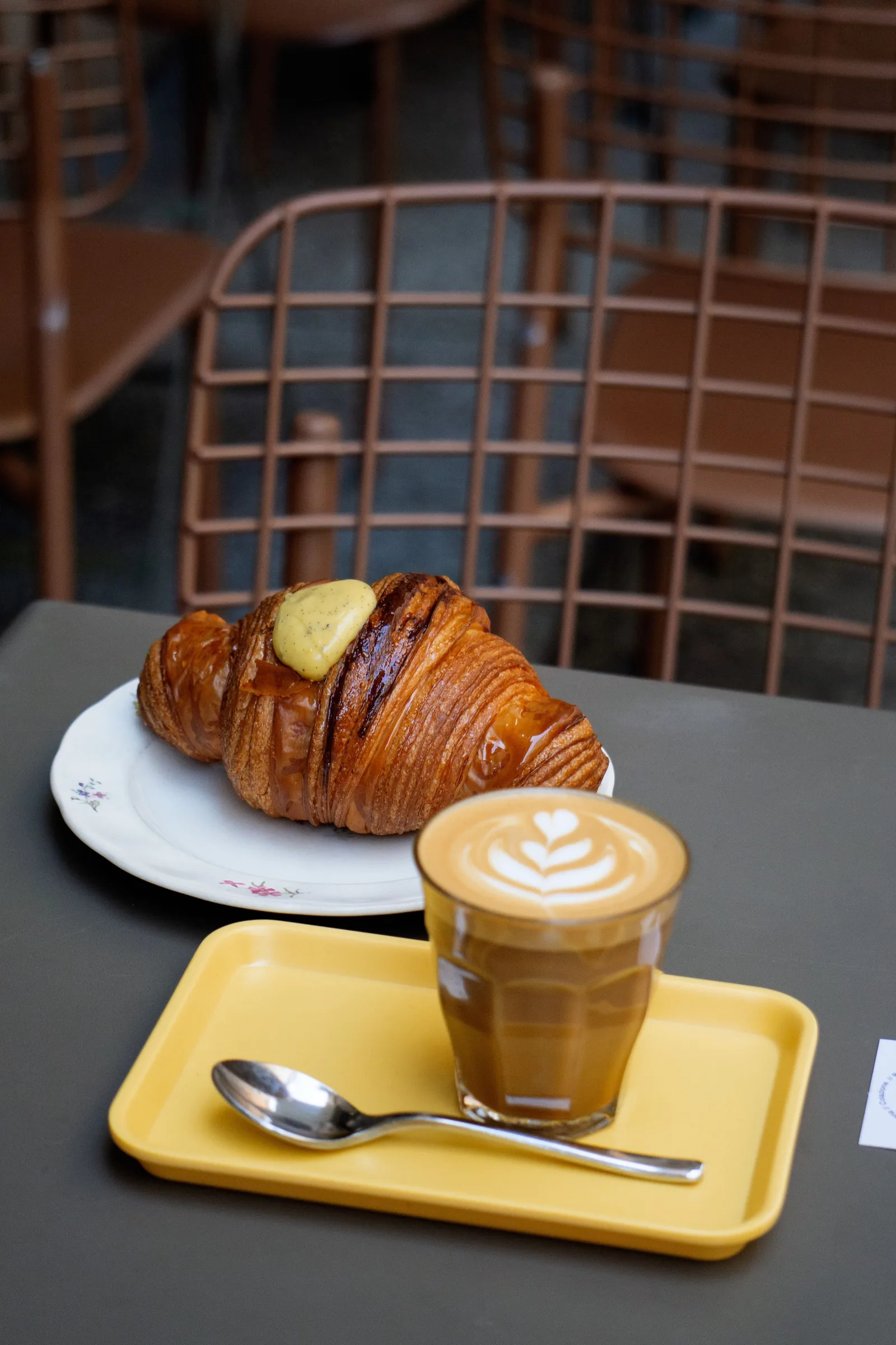 Croissant on a plate